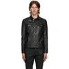 Saint Laurent Button-up Leather Jacket In 1000 Black