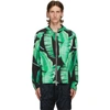 AMIRI BLACK & GREEN BANANA LEAVES HOODED PARKA