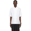 BOTTEGA VENETA WHITE COTTON POPLIN SHORT SLEEVE SHIRT