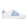 GIVENCHY WHITE & BLUE ELASTIC URBAN KNOTS SNEAKERS