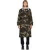 Vetements Multicolor Layered Trench Coat In Green Camo