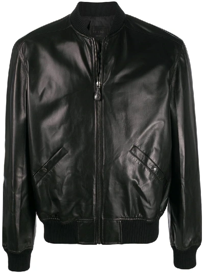 Prada Zip-up Bomber Jacket In Black