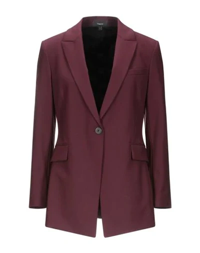 Theory Sartorial Jacket In Deep Purple