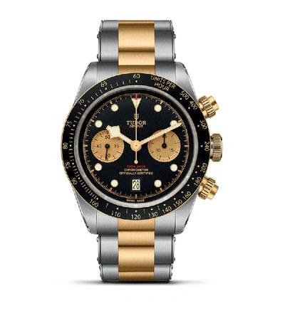 Tudor Black Bay Chrono Stainless Steel And Yellow Gold Watch 41mm In Not Applicable