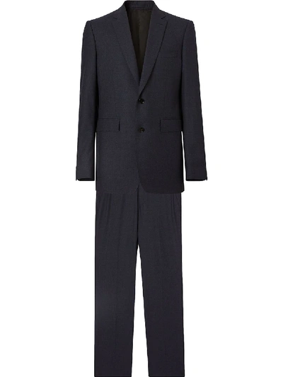 Burberry Three-piece Wool Suit In Blue