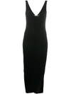 HELMUT LANG FITTED RIBBED DRESS