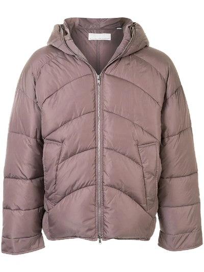 Random Identities Oversized Padded Jacket In Purple