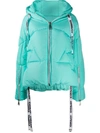 Khrisjoy Khris Iconic Hooded Down Jacket In Blue