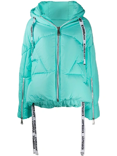 Khrisjoy Khris Iconic Hooded Down Jacket In Green