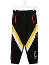 N°21 Teen Striped Detail Track Trousers In Black