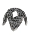 ALEXANDER MCQUEEN HOUNDSTOOTH AND SKULLS SCARF