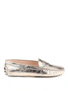 TOD'S CRACKLED LEATHER LOAFERS