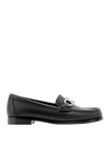 Ferragamo Gancini Loafers In Black