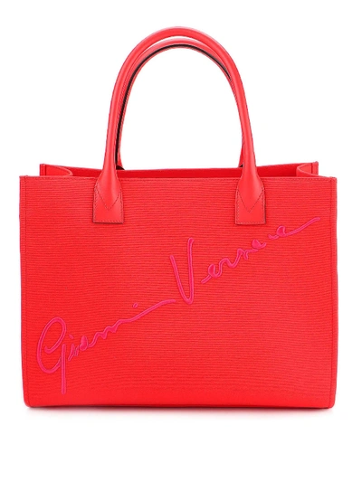 Versace Logo经典托特包 In Red