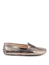TOD'S CRACKLED LEATHER DRIVER LOAFERS