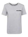 MOSCHINO LOGO EMBROIDERY MELANGE T-SHIRT