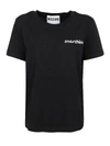 MOSCHINO LOGO EMBROIDERY BLACK T-SHIRT