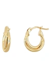 Bony Levy 14k Gold Overlap Hoop Earrings In Yellow Gold