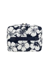 TORY BURCH TORY BURCH FLORAL PRINT COMBINABLE BEAUTY CASE IN BLUE AND WHITE
