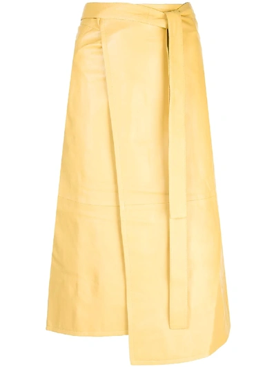 Proenza Schouler Wrap Midi-skirt In Yellow
