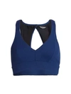 Years Of Ours Victoria Ribbed Sports Bra In Navy