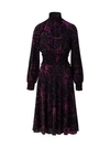 AKRIS PUNTO Sashiko Flower Silk Turtleneck Dress