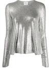 Forte Forte Metallic Long-sleeve Jumper In Grey