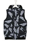 GIVENCHY TEEN GRAPHIC-PRINT HOODED GILET