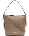 DKNY TAPPEN LEATHER CONVERTIBLE ZIP HOBO, CREATED FOR MACY'S