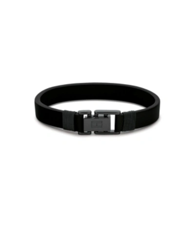 Tommy Hilfiger Men's Leather Bracelet In Black