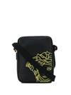 Versace Medusa Logo Leather Crossbody Bag In Black