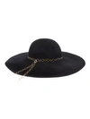 EUGENIA KIM Bunny Chain-Trimmed Wool Sun Hat