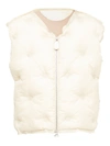 MAISON MARGIELA Ivory Puffer Vest,S50FB0089 S49203