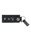 OFF-WHITE Black Logo Key Holder,OMNF015E20LEA002