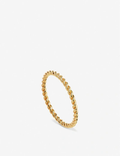 Missoma Flux Twisted 18ct Yellow Gold-plated Vermeil Sterling-silver Ring
