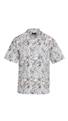 THEORY WELDON SKETCHED FLORAL SHORT SLEEVE SHIRT