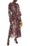 ZIMMERMANN PUSSY-BOW FLORAL-PRINT COTTON AND SILK-BLEND GEORGETTE MAXI DRESS,3074457345623325782