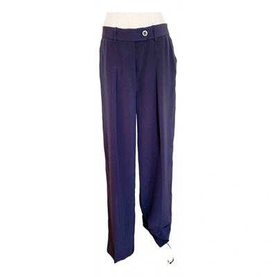 Pre-owned Victoria Victoria Beckham Trousers In Blue
