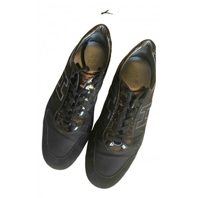 Pre-owned Hogan Black Leather Lace Ups