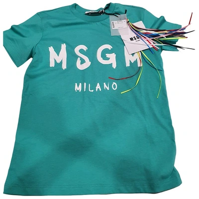 Pre-owned Msgm Green Cotton  Top