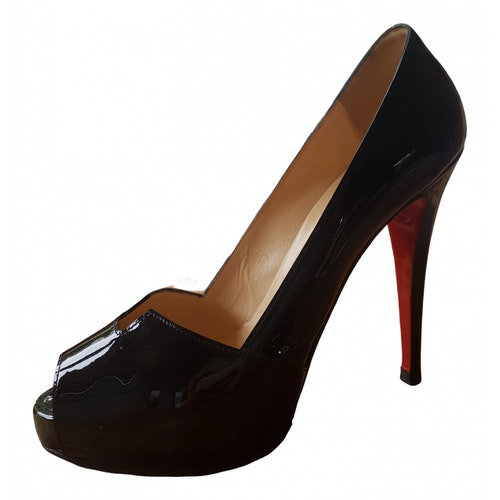 christian louboutin lady peep black