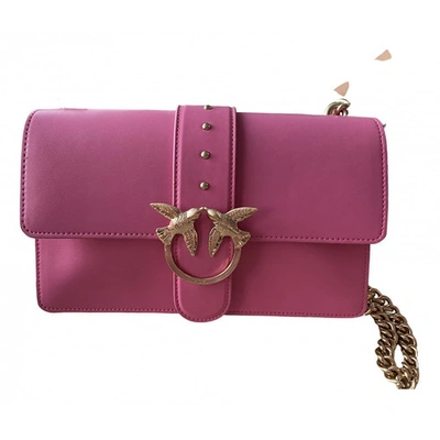 Pre-owned Pinko Love Bag Pink Leather Handbag