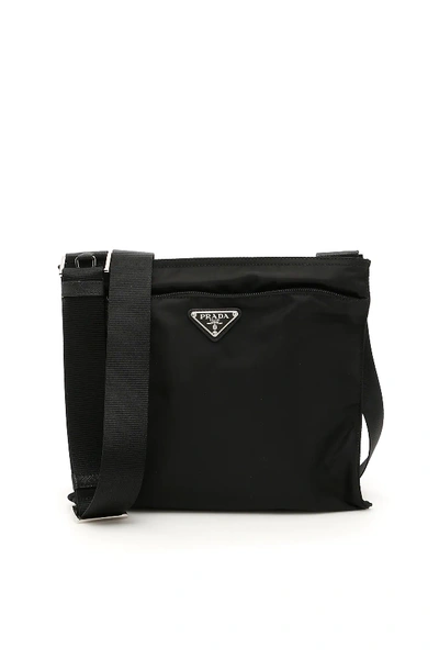Prada Vela Nylon Bag In Black