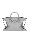 Givenchy Antigona Small Soft Leather Shoulder Bag In Grey