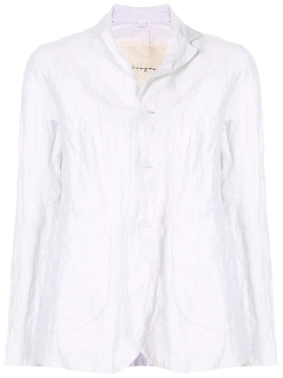 Toogood The Metal Worker Crinkled Jacket In White