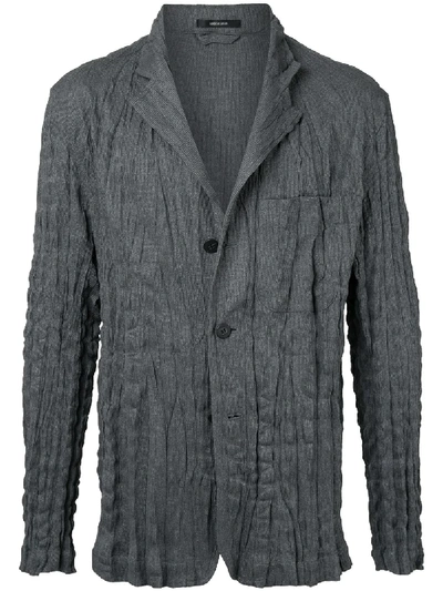 Issey Miyake Grey Corduroy Twist Blazer In 12 Gray