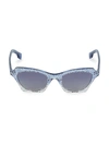 BURBERRY 49MM Glitter Square Sunglasses,0400012794468