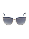 Balmain Women's 56mm Clubmaster Sunglasses In Blue