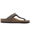 Birkenstock Womens Brown Moca Branded-hardware Faux-leather Thong Sandals In Brown