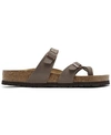 Birkenstock Mayari Birko-flor Nubuck Mocca Thong Sandals In Brown